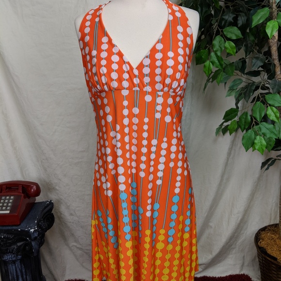 Charlotte Russe Dresses & Skirts - Orange Polka-dot Dress by Charlotte Russe